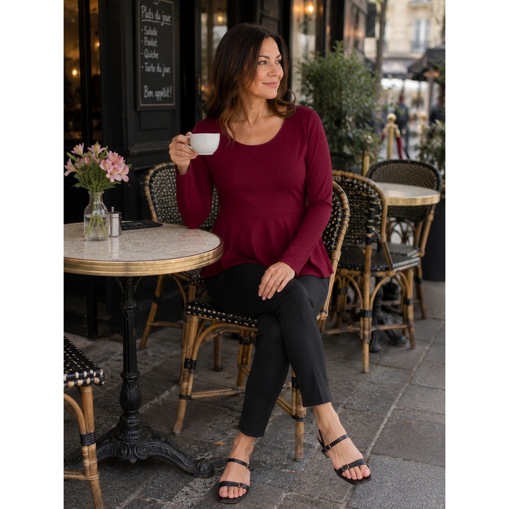 IMNYC Isaac Mizrahi Peplum Top